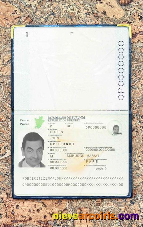 Burundi passport (2011-2019) photolook